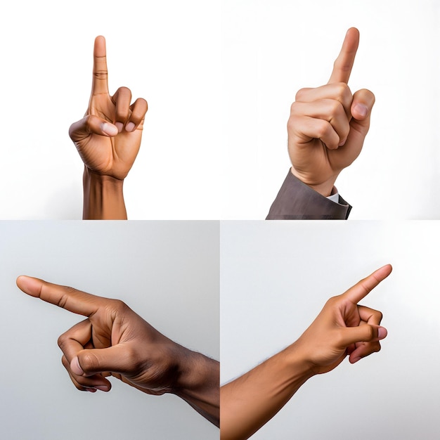 Imagen arafed de la mano de un hombre que muestra diferentes gestos IA generativa