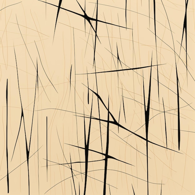 Foto imagen arrafada de un dibujo en blanco y negro de un árbol generativo ai