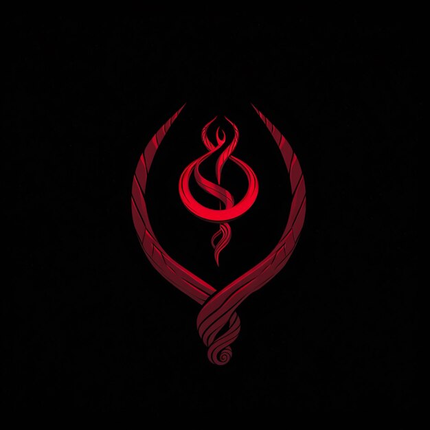 imagen arrafada de un logotipo rojo y negro con una serpiente generativa ai