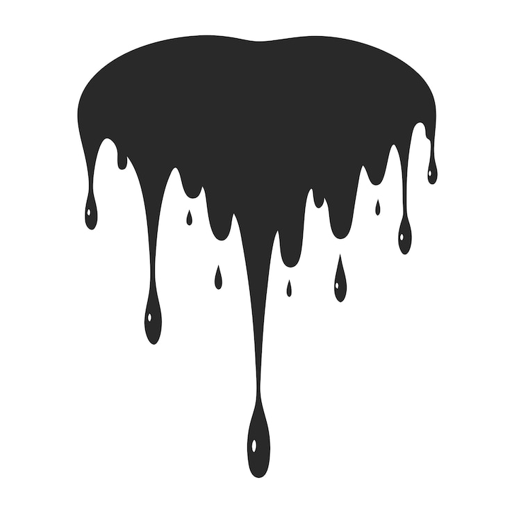 Foto imagen de arte vectorial de color negro con goteo de pintura o goteo de sangre