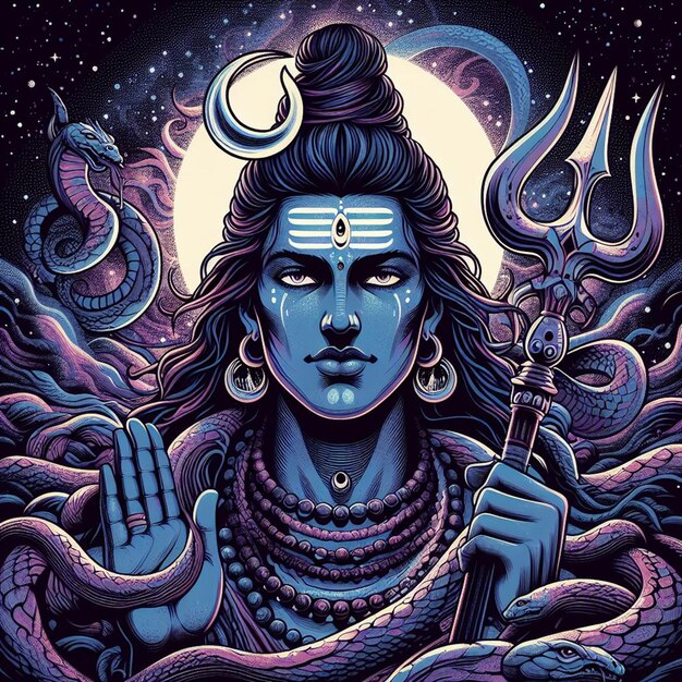 Foto imagen de arte vectorial del señor mahadev