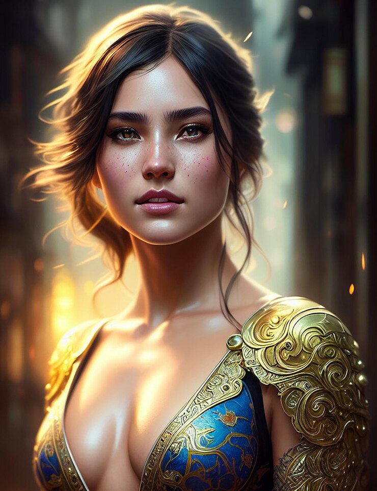 Imagen artística de una jovencita caliente creada a mitad del viaje y leonardo AI muy bonito y hermoso