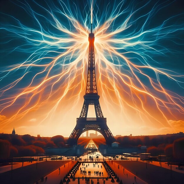 imagen artística de la torre Eiffel