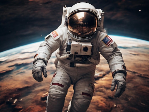 imagen de un astronauta flotando en las Tierras