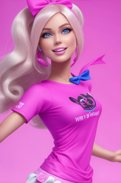 Imagen de Barbie generar ilustración AI