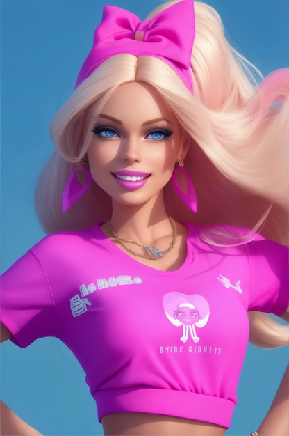 Imagen de Barbie generar ilustración AI