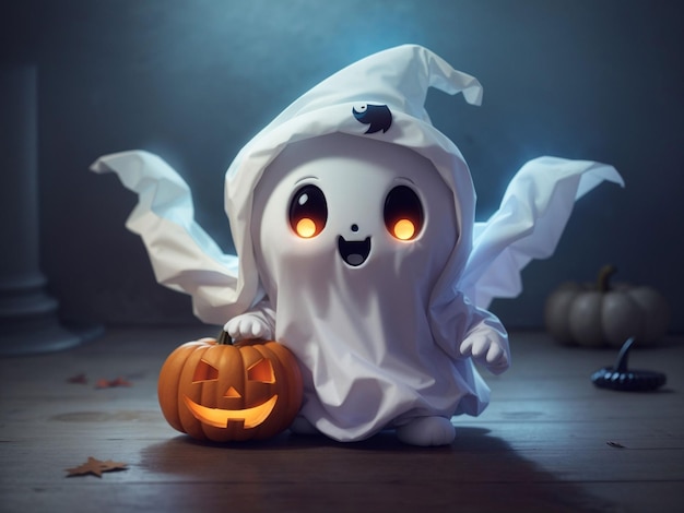 Imagen del bebé fantasma en Halloween