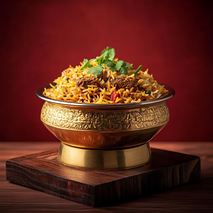Imagen de un biryani asiático muy delicioso