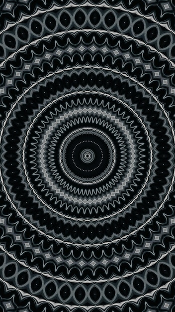 una imagen en blanco y negro de un círculo con un fondo negro
