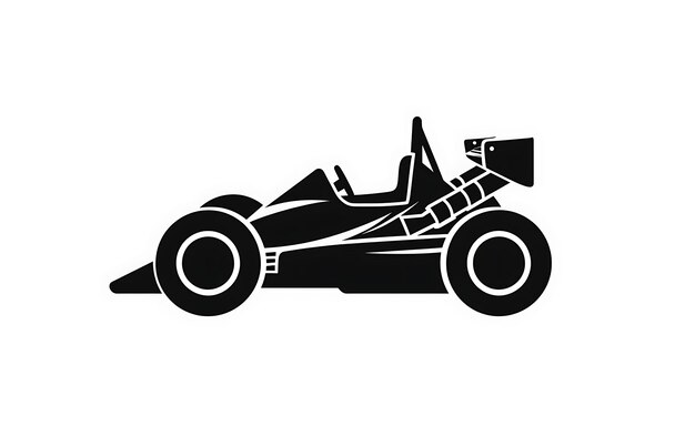 Foto una imagen en blanco y negro de un coche de carreras con el número 3 en él