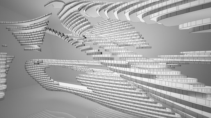 Foto una imagen en blanco y negro de un diseño en espiral con la palabra "en él".