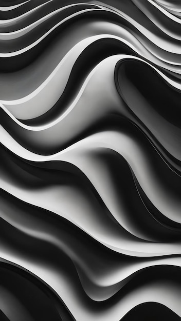 Una imagen en blanco y negro de un diseño ondulado