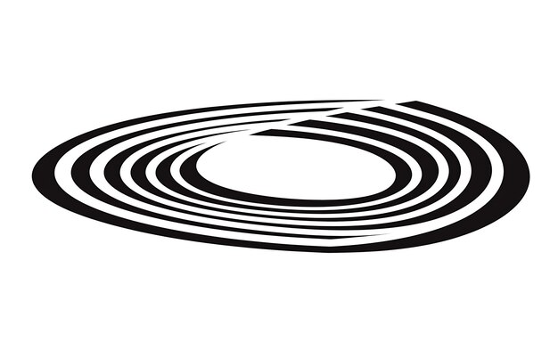 una imagen en blanco y negro de una espiral