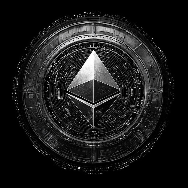 una imagen en blanco y negro de un objeto en forma de diamante con la palabra triángulo en la parte inferior
