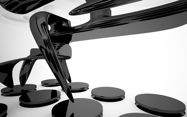 Una imagen en blanco y negro de un objeto metálico con un asa negra y un fondo blanco y negro.