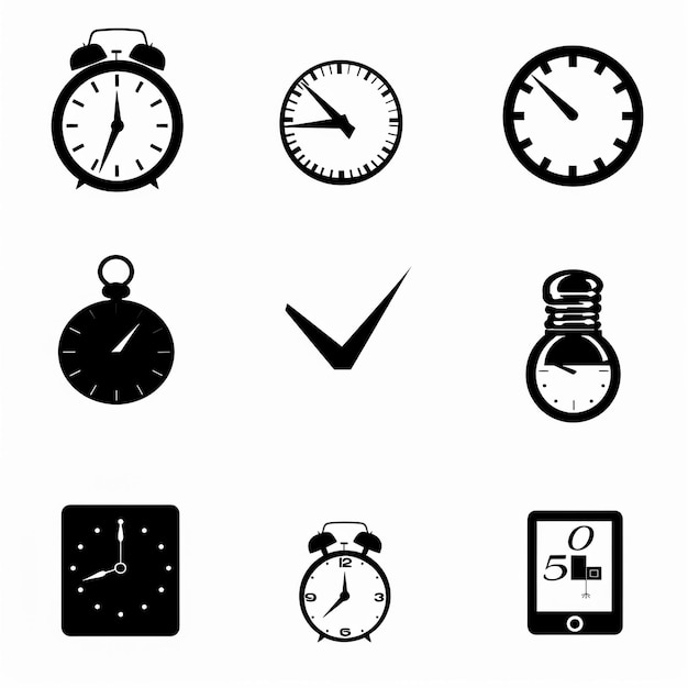 una imagen en blanco y negro de un reloj con la hora como 3 00