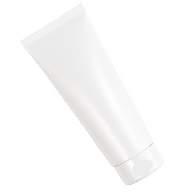 una imagen en blanco de un tubo cosmético aislado sobre un fondo blanco