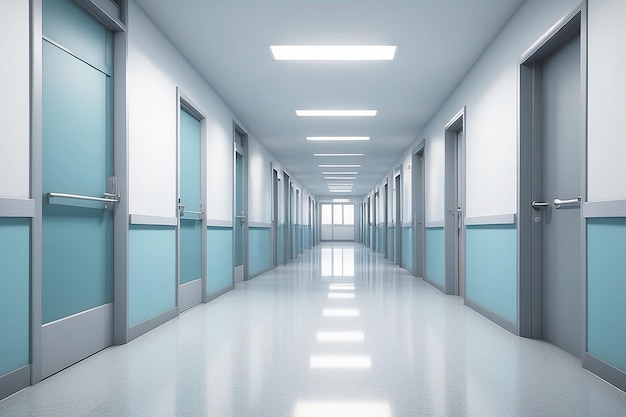 imagen borrosa de fondo del pasillo en un hospital o clínica imagen
