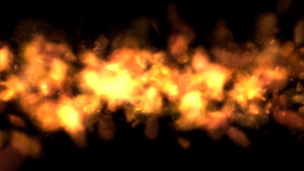 una imagen borrosa de un fuego que tiene la palabra "fuego" en él