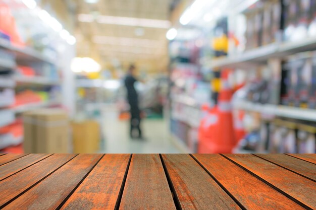 Foto imagen borrosa de la persona en la tienda