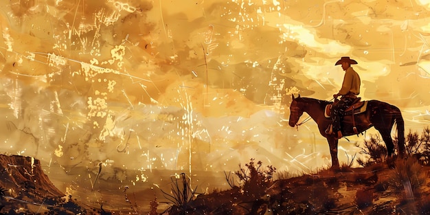 una imagen de un caballo que está en el cielo