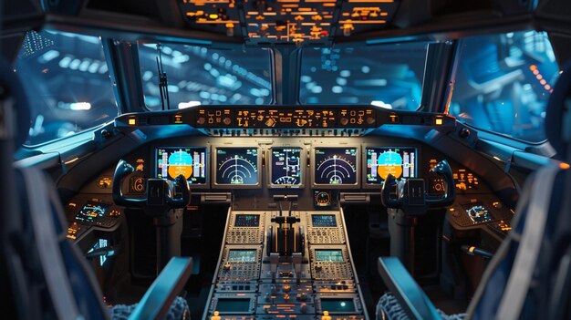 una imagen de una cabina con la cabina de un avión con las palabras "piloto" en el lado
