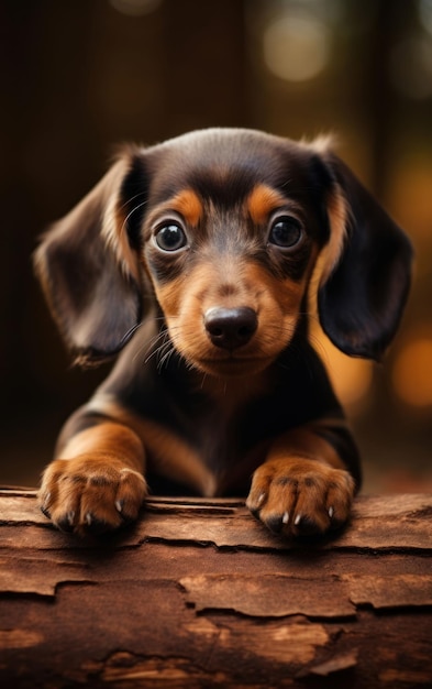 Una imagen de un cachorro de Dachshund en miniatura