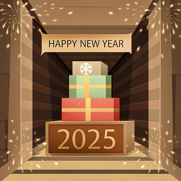 una imagen de una caja de regalos con el año 2012 en ella