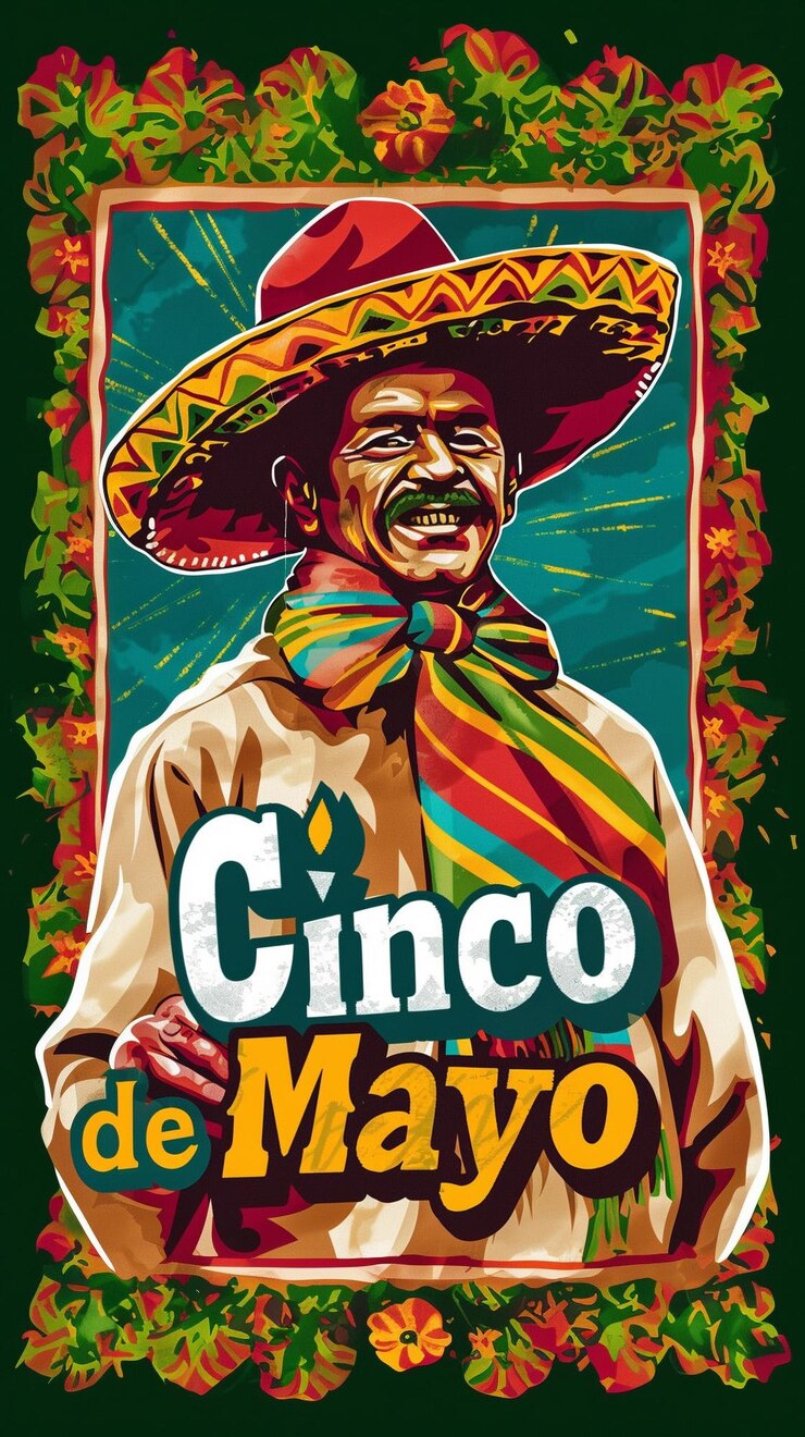 Foto imagen del cartel de la celebración del cinco de mayo