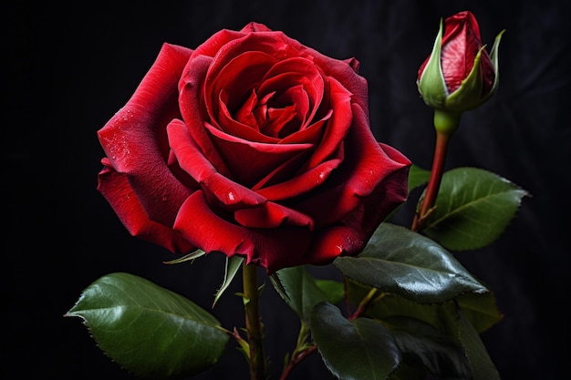 Una imagen cautivadora de una rosa en plena floración