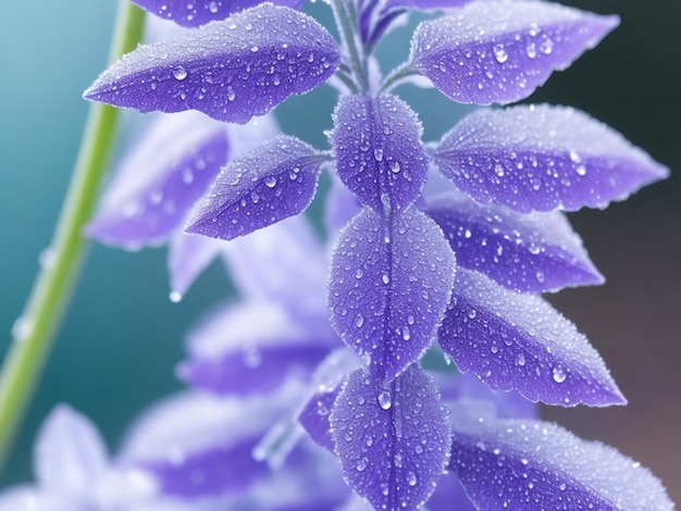 imagen de cerca de una hoja con gotas de agua