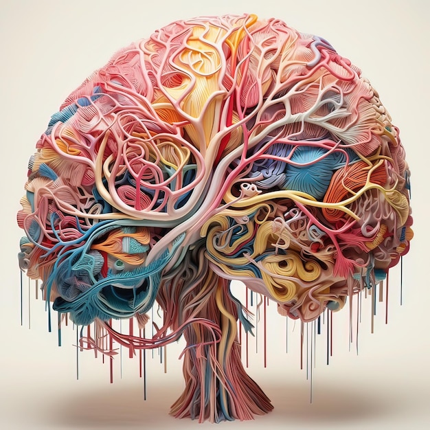 Una imagen del cerebro creada con el uso de computadora Generative ai