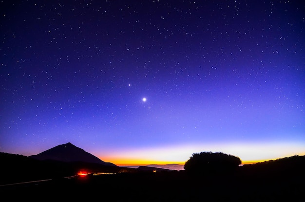 Imagen del cielo nocturno Oscuridad Planetas y estrellas