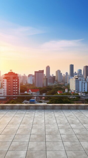 una imagen de una ciudad con una vista de la ciudad