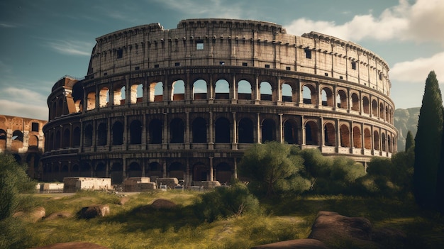 Una imagen del coliseo en roma.