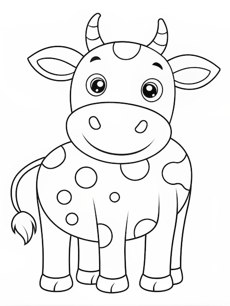 Foto imagen para colorear vacas para niños