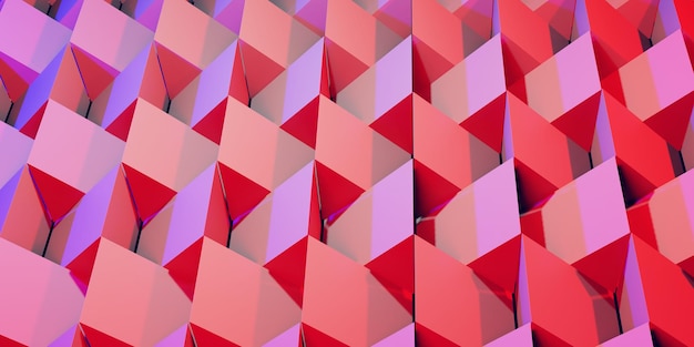 una imagen colorida de algunos triángulos púrpura y rojo