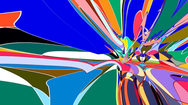 una imagen colorida de una flor colorida con muchos colores