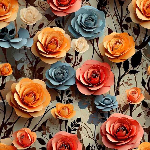 una imagen colorida de flores con las palabras primavera en la parte superior