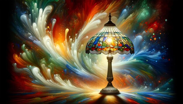 una imagen colorida de una lámpara y la palabra "la luz"