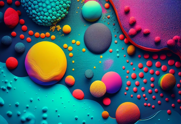 Una imagen colorida de un líquido con la palabra burbuja