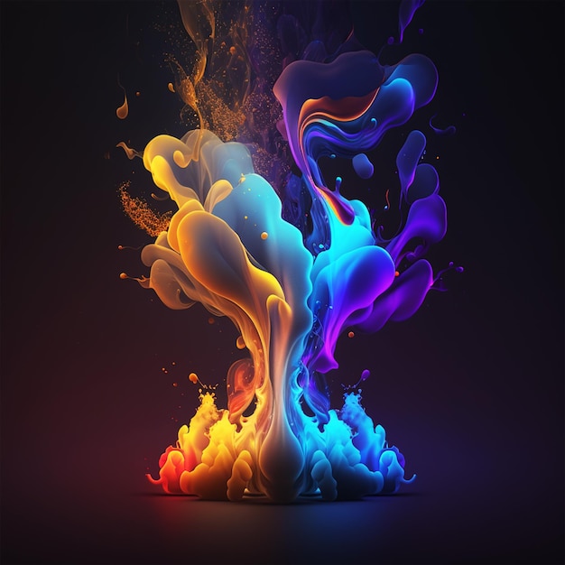 Una imagen colorida de un líquido con la palabra
