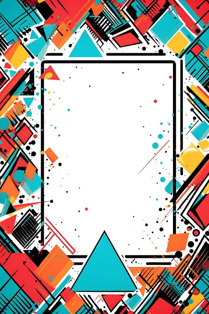una imagen colorida con un marco que dice x en él
