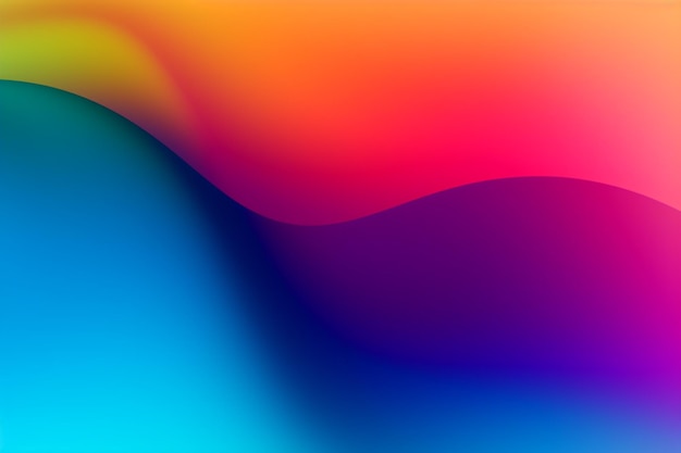 una imagen colorida de una montaña con un fondo colorido