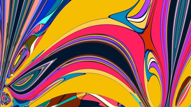 una imagen colorida de una obra de arte abstracta colorida colorida
