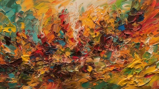 Imagen colorida de una pintura abstracta original Óleo sobre fondo de textura de lienzo