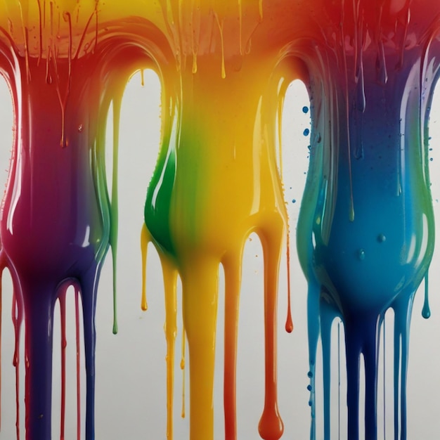 una imagen colorida de una pintura de color arco iris con la palabra "arco iris" en ella