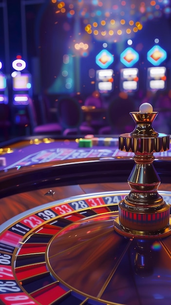 Imagen colorida de la ruleta de casino