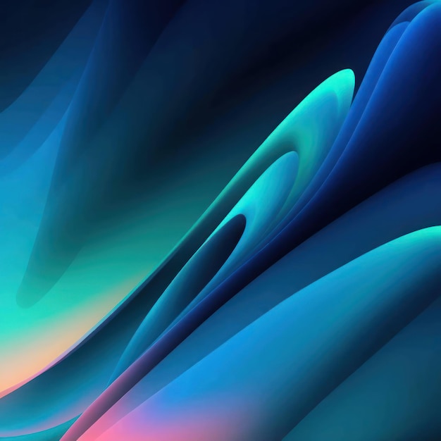 una imagen colorida de una serie de olas con la palabra " azul " en la parte inferior
