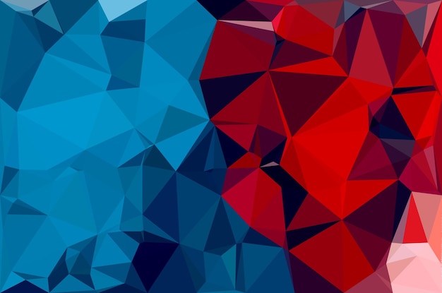 una imagen colorida de un triángulo rojo y azul con un triángulos rojo y azul en la parte inferior